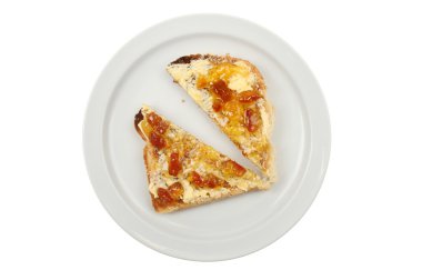 Tereyağlı ekmek ile marmelat