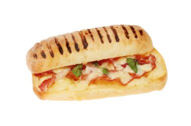 Peynir ve fesleğen pannini