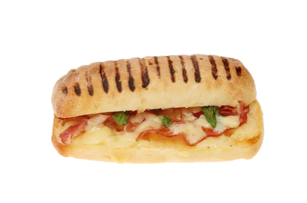 Cheese and basil pannini — Stock Photo, Image