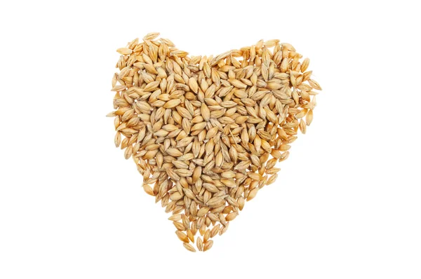 Grains of wheat in a heart shape Stock Picture