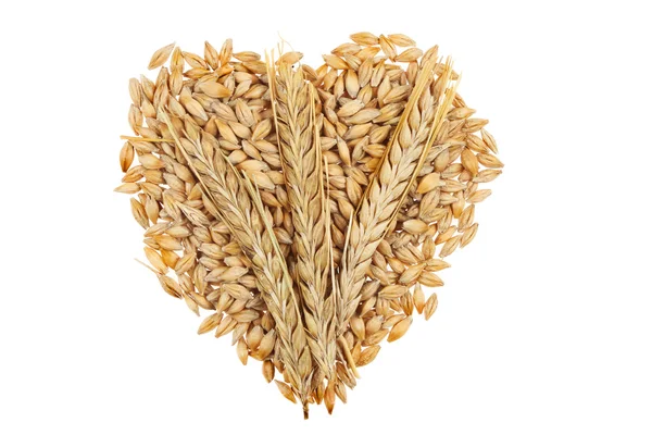 Cuore con orecchie d'orzo — Foto Stock