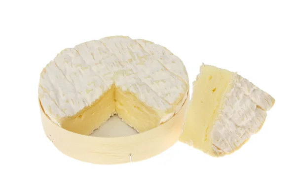 在一个圆盒子的卡门培尔奶酪奶酪 — 图库照片