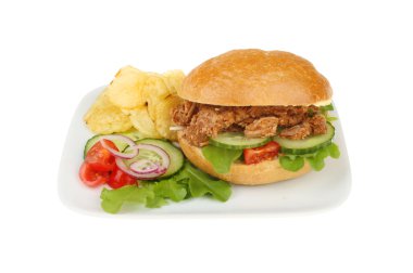 Çekti domuz ile dolu ekmek rulo