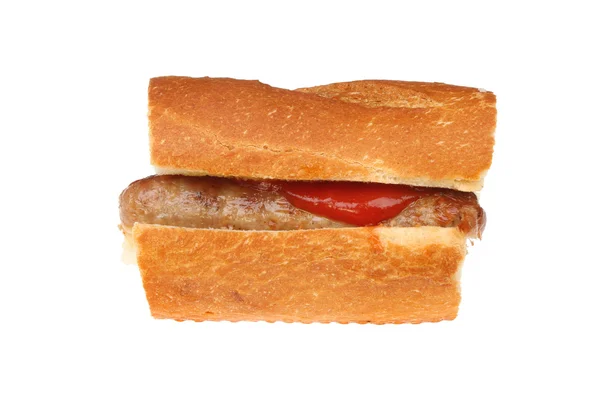 Sausage in a roll — Stock Photo, Image