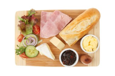 Ham cheese ploughmans