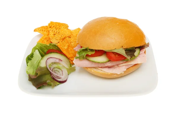 Ham roll salad — Stock Photo, Image