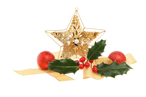 Gouden ster decoratie — Stockfoto
