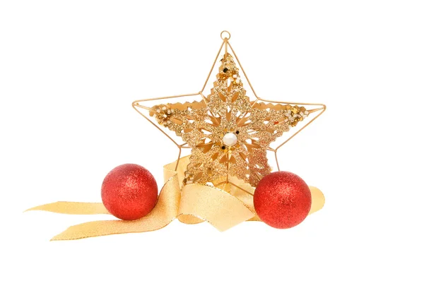 Star and bauble decoration — Stock Photo, Image