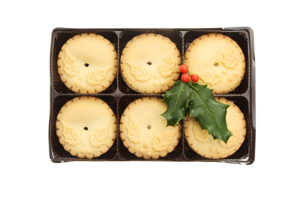 Mince pie in carton — Stock Photo, Image