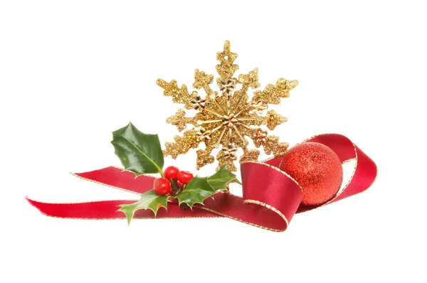 Goldstern Weihnachtsdekoration — Stockfoto