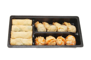 Oryantal karides ve sebze seçimi