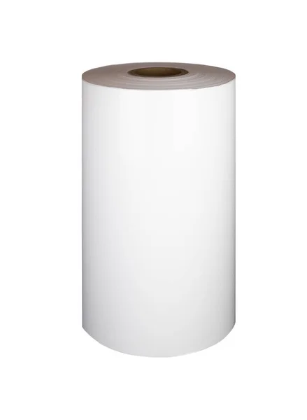 Roll Wrapping Plastic Stretch Film White Background Polypropylenové Nebo Polyethylenové Stock Fotografie