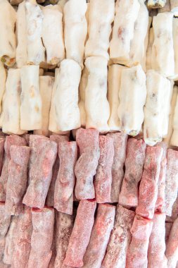 Geleneksel Türk tatlıları. Ramazan bayramı için çeşitli Arap tatlıları veya tatlıları