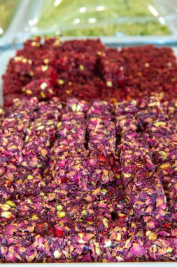 Geleneksel Türk tatlıları. Ramazan bayramı için çeşitli Arap tatlıları veya tatlıları