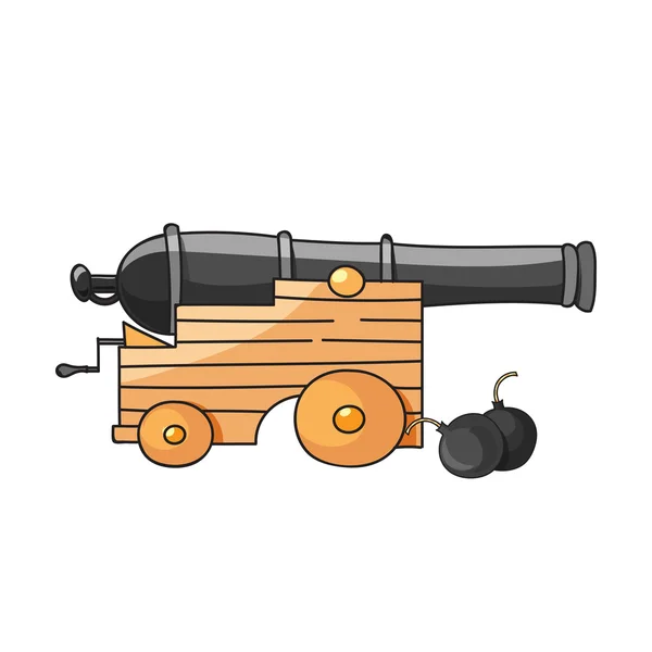 Illustration of huge cannon — Stock Vector