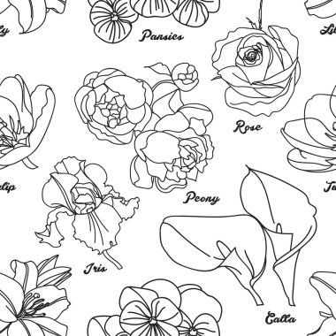 vektör çiçek desenli.