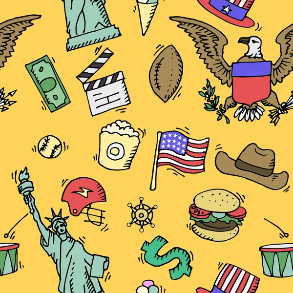 American Doodle impostare il modello di colore — Vettoriale Stock