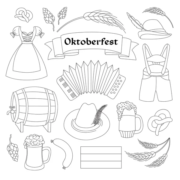 Oktoberfest. deutsche elemente — Stockvektor