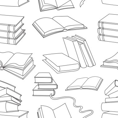 Beyaz arka plan üzerinde izole kitap desen