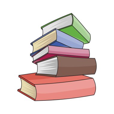 Kitaplar üzerinde izole beyaz arka plan ayarlamak