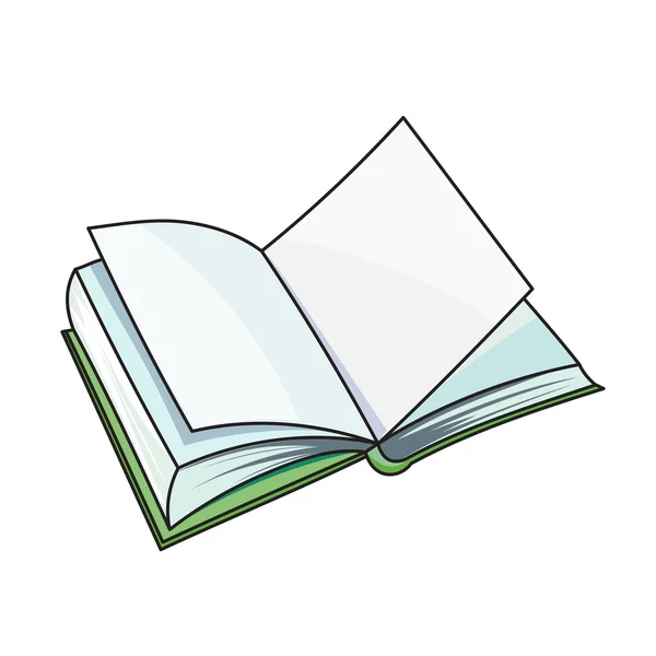 Libro abierto sobre fondo blanco — Vector de stock