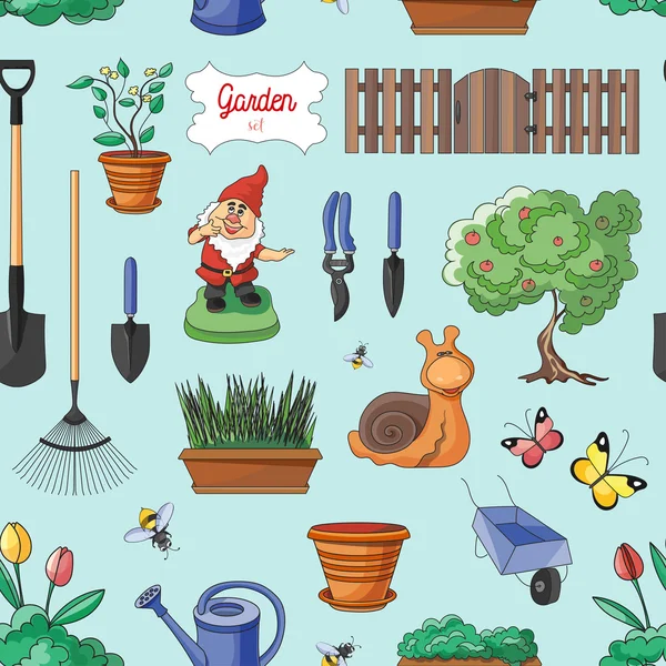 Jardinería patrón colorido — Archivo Imágenes Vectoriales