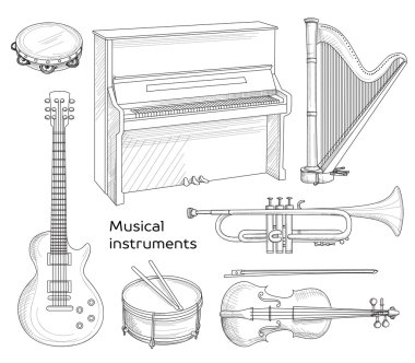 müzik aletleri ayarlandı