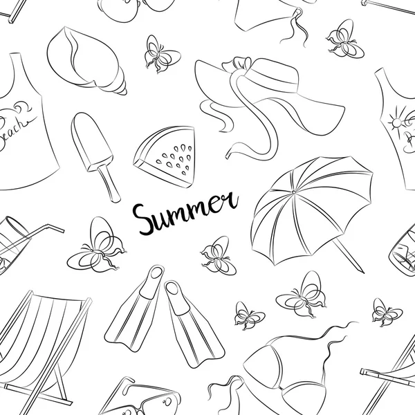 Pattern of summer symbols — Stock Vector