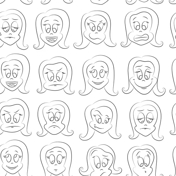 Smile set pattern — Stock Vector
