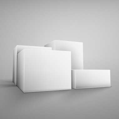 Beyaz karton kutular