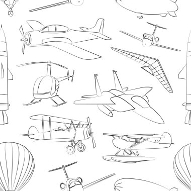 Havacılık desen Icons Set