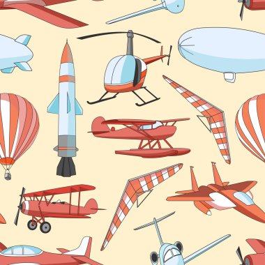 Havacılık desen Icons Set