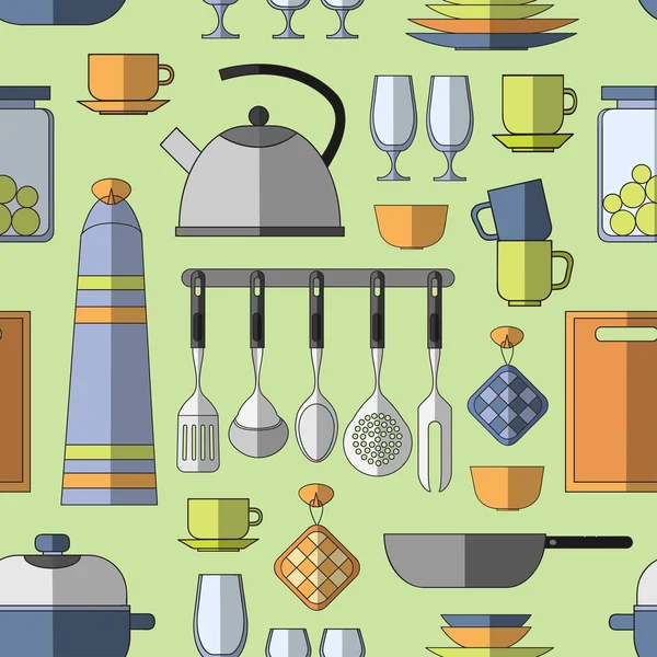 Modèle d'outils de cuisson — Image vectorielle