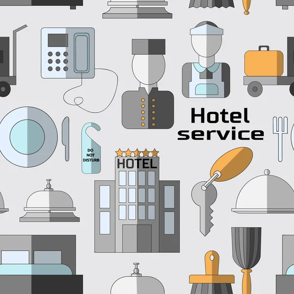 Ξενοδοχείο υπηρεσία μοτίβο — Διανυσματικό Αρχείο