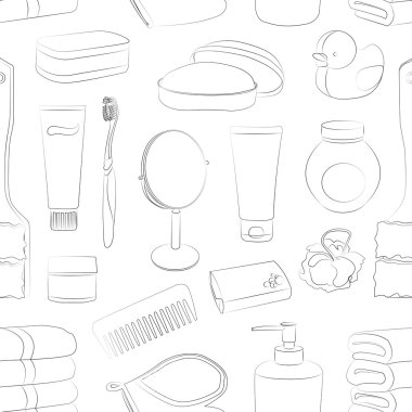 Banyo aksesuarları desen