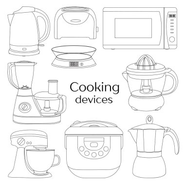 Pişirme cihazları, Icons set