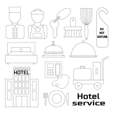 Otel servis simgeleri ayarlandı