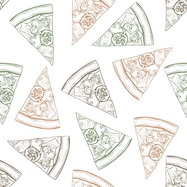 Pastırma krokisi ile Seamless Modeli pizza