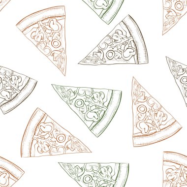 Mashroom gözleri ile Seamless Modeli pizza