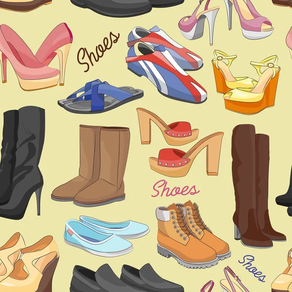 Zapatos patrón de color — Vector de stock