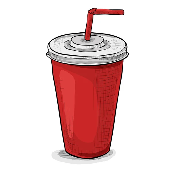Cola tasse image couleur — Image vectorielle