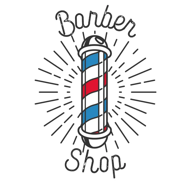 Cor emblema de barbearia vintage — Vetor de Stock