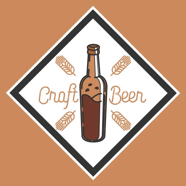 Color vintage beer brewery emblem — Stock Vector