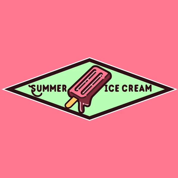 Cor vintage verão temporada emblema — Vetor de Stock