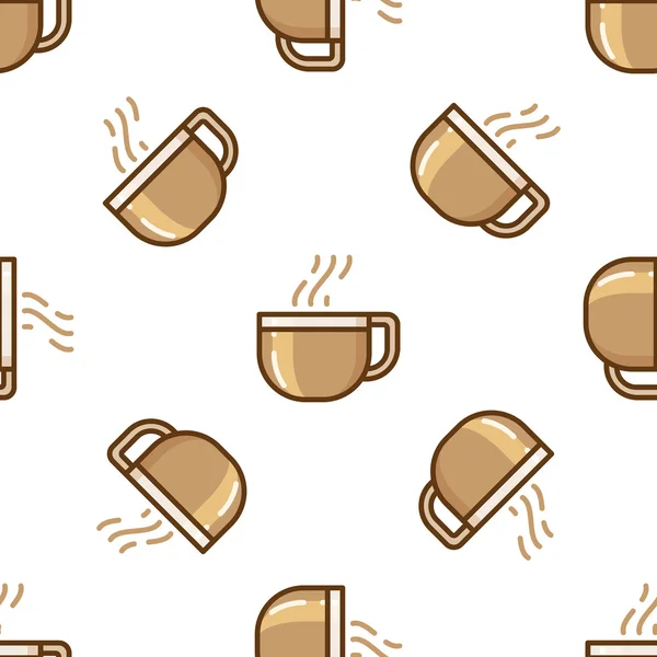 Glas koffiekopje patroon — Stockvector