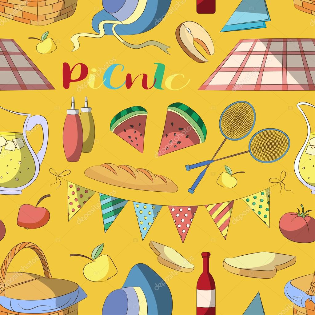 Picnic doodle set Stock Vector Image by 113841892