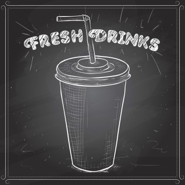 Bir kara tahta üzerinde Cola Kupası krokisi