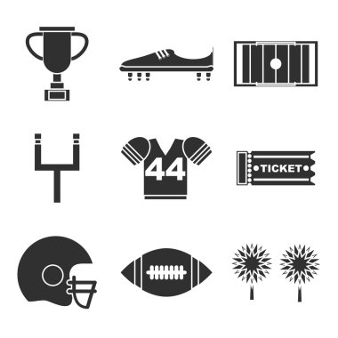 Amerikan futbolu Icon set