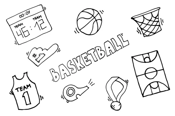 Éléments vectoriels de basket-ball — Image vectorielle