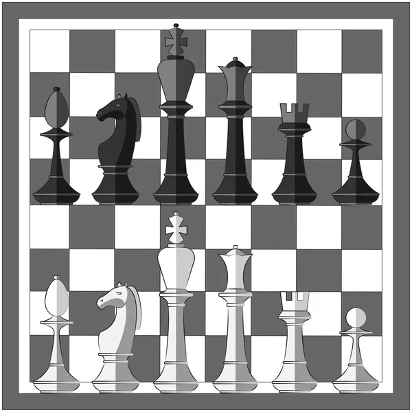 Quadro de xadrez. Um jogo. Conjunto de ícones —  Vetores de Stock